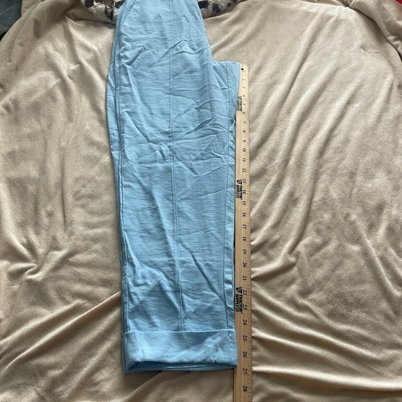 A new day trouser seamed cuffed cotton powdered blue pants - Picture 10 of 10